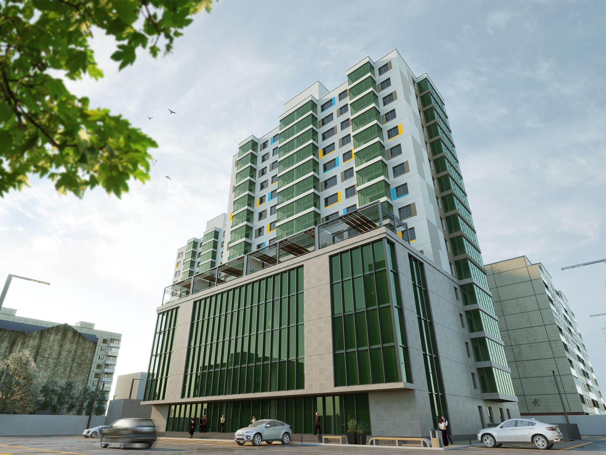 Чингэлтэй дүүрэг, Сан Апартмент – 16 давхар орон сууц (А,Б блок)